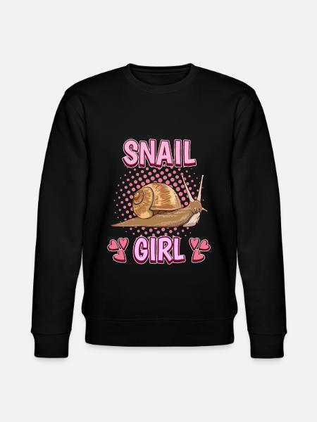 Schnecken snigel flicka - Ekologisk sweatshirt CHANGER unisex från Stanley/Stella - svart