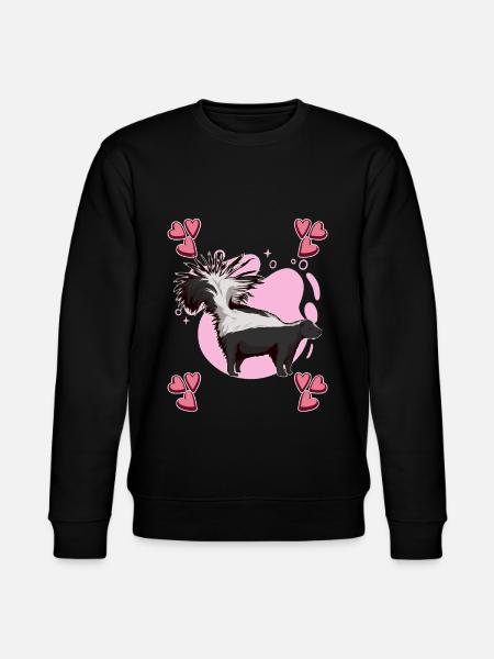Stinktier Skunk Heart Design - Stanley/Stella CHANGER Unisex Organic Sweatshirt - black