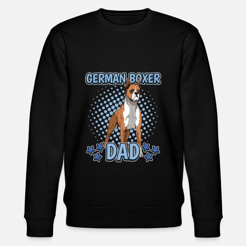 Boxer German Boxer Dad - Stanley/Stella Unisex Bio-Sweatshirt CHANGER  - Schwarz