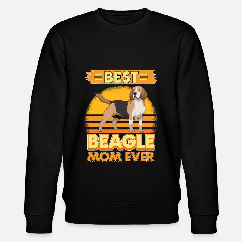 Beagle Best Beagle Mom Ever - Stanley/Stella CHANGER Unisex Organic Sweatshirt - black