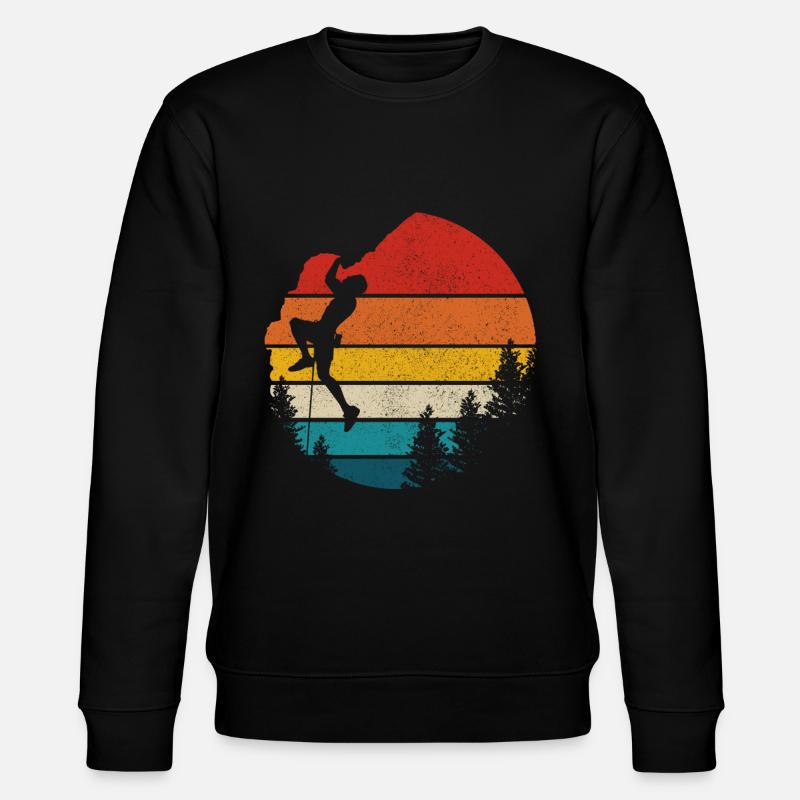 Climbing Bouldering Climber Gift - Stanley/Stella CHANGER Unisex Organic Sweatshirt - black