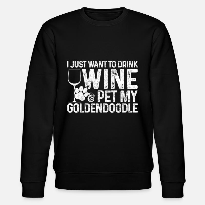 Goldendoodle chien vin cadeau - Sweat bio CHANGER Stanley/Stella Unisexe - noir