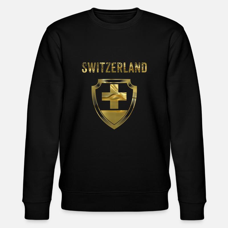 Switzerland - Schweiz - Stanley/Stella Unisex Bio-Sweatshirt CHANGER - Schwarz