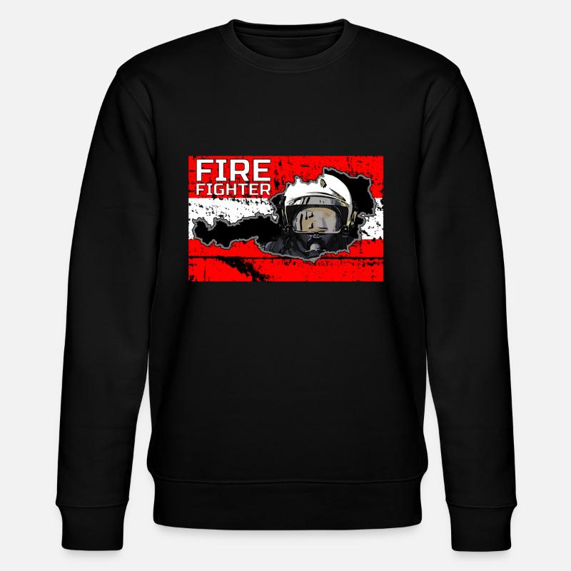 Austrian Firefighter TWO - Stanley/Stella Unisex Bio-Sweatshirt CHANGER  - Schwarz