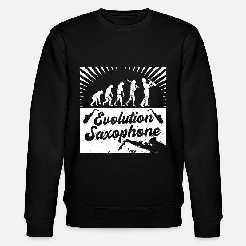 Evolution Saxophone Saxofon | Musikinstrument Jazz - Stanley/Stella Unisex Bio-Sweatshirt CHANGER  - Schwarz