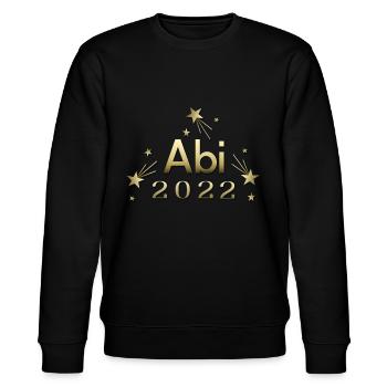 Abitur 20222 Abi 2022 goldene Sterne - Stanley/Stella Unisex Bio-Sweatshirt CHANGER  - Schwarz - Vorne - Nik (191cm) & Marisol (170cm)