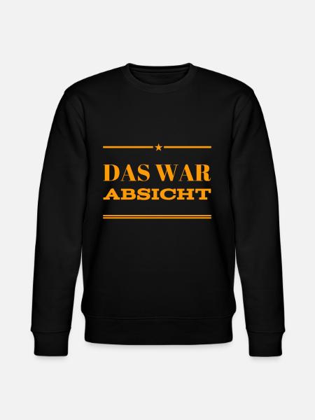 alles Absicht - Stanley/Stella Unisex Bio-Sweatshirt CHANGER  - Schwarz