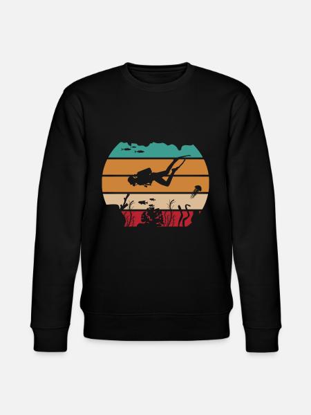 Ocean Diving Retro Divers - Stanley/Stella CHANGER Unisex Organic Sweatshirt - black