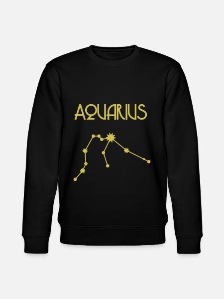 Aquarius Aquarius Starsign Gift - Stanley/Stella CHANGER Unisex Organic Sweatshirt - black