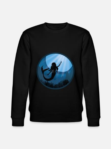Mermaid Underwater - Stanley/Stella CHANGER Unisex Organic Sweatshirt - black
