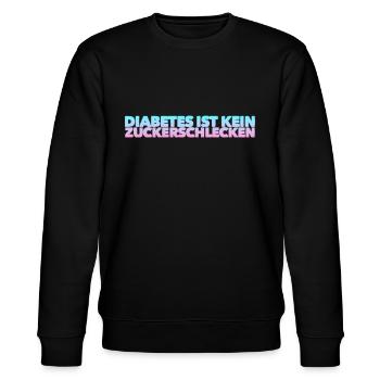 Diabetes ist kein Zuckerschlecken - Stanley/Stella Unisex Bio-Sweatshirt CHANGER  - Schwarz - Vorne - Nik (191cm) & Marisol (170cm)