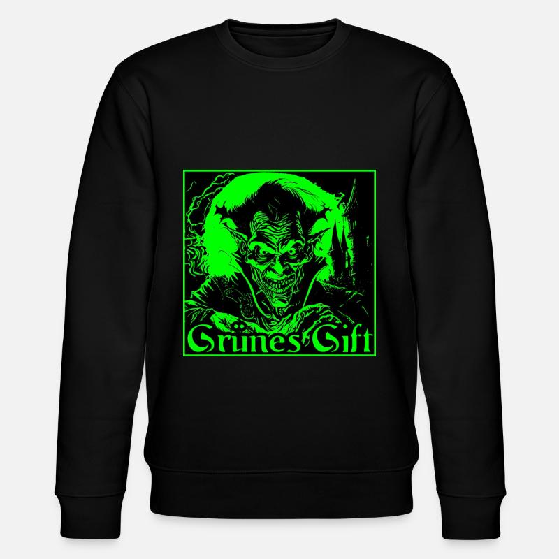 Dracula, grünes Gift - Stanley/Stella Unisex Bio-Sweatshirt CHANGER  - Schwarz