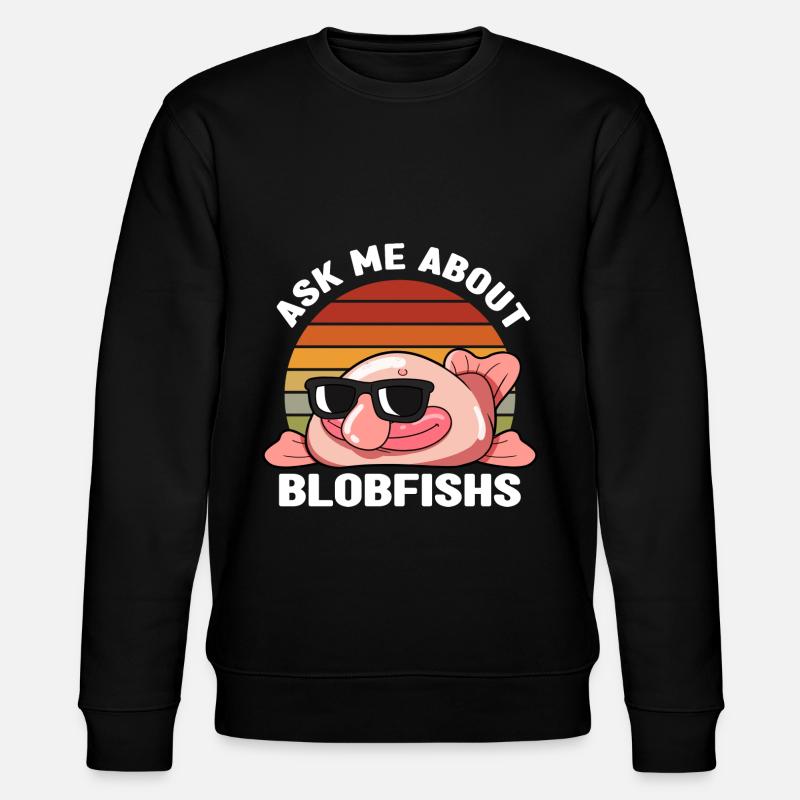 Blobfisch | Fische Aquaristik Blobfische Geschenke - Stanley/Stella Unisex Bio-Sweatshirt CHANGER  - Schwarz
