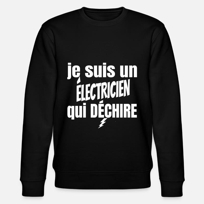 électricien qui déchire - Sweat bio CHANGER Stanley/Stella Unisexe - noir