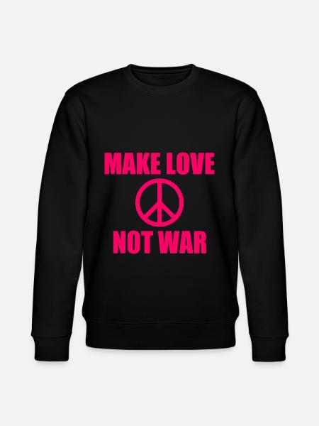Make love not war - Stanley/Stella CHANGER Unisex Organic Sweatshirt - black
