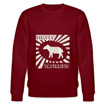 Tapir Tapirrific cadeau Old School Retro des années 90 - Sweat bio CHANGER Stanley/Stella Unisexe - bordeaux - Devant - Nik (191cm) & Marisol (170cm)