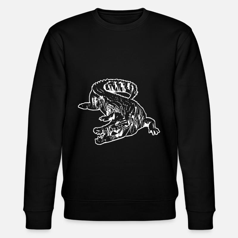 Krokodil - Stanley/Stella Unisex Bio-Sweatshirt CHANGER  - Schwarz