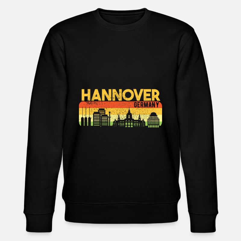 Hannover Skyline Hannoveraner Geschenk - Stanley/Stella Unisex Bio-Sweatshirt CHANGER - Schwarz