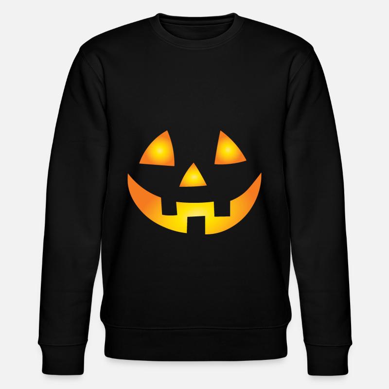 Visage de citrouille sculpté - Sweat bio CHANGER Stanley/Stella Unisexe - noir
