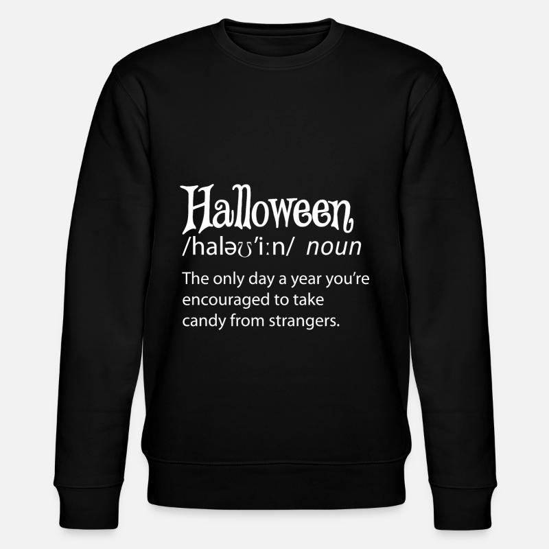 Halloween Funny Dictionary Definition - Stanley/Stella CHANGER Unisex Organic Sweatshirt - black