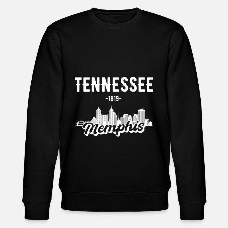 Memphis Tennessee Skyline Gift - Stanley/Stella CHANGER Unisex Organic Sweatshirt - black