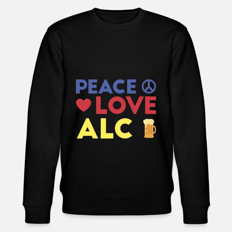 Cadeau d’alcool Peace Love - Sweat bio CHANGER Stanley/Stella Unisexe - noir