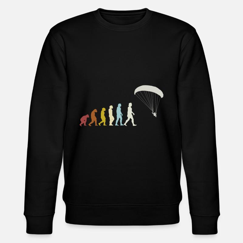 Gleitschirm Gleitschirmfliegen Evolution - Stanley/Stella Unisex Bio-Sweatshirt CHANGER  - Schwarz