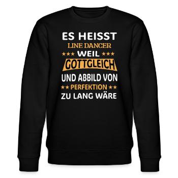 Country Western Tanzen Cowboy Line Dance - Stanley/Stella Unisex Bio-Sweatshirt CHANGER  - Schwarz - Vorne - Nik (191cm) & Marisol (170cm)