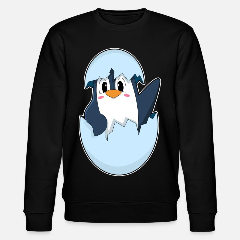 Pinguin Eierschale - Stanley/Stella Unisex Bio-Sweatshirt CHANGER - Schwarz