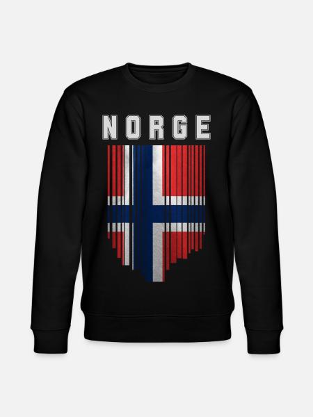 Norwegian flag, Norwegian pride - Stanley/Stella CHANGER Unisex Organic Sweatshirt - black
