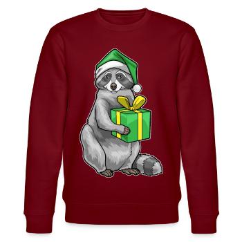 Raccoon Christmas Package - Stanley/Stella CHANGER Unisex Organic Sweatshirt - burgundy - Front - Nik (191cm) & Marisol (170cm)