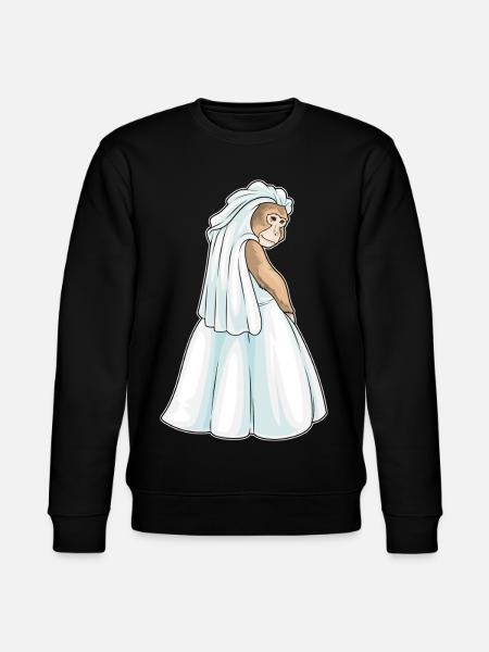 Monkey Bridal Veil Wedding - Stanley/Stella CHANGER Unisex Organic Sweatshirt - black