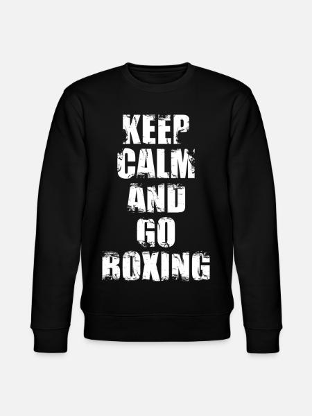 Stay calm and go boxing - Stanley/Stella CHANGER Unisex Organic Sweatshirt - black