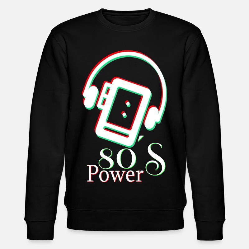 80er-Jahre-Power - Stanley/Stella Unisex Bio-Sweatshirt CHANGER  - Schwarz