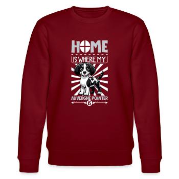 Home - Braque d'Auvergne - Stanley/Stella CHANGER Unisex Organic Sweatshirt - burgundy - Front - Nik (191cm) & Marisol (170cm)