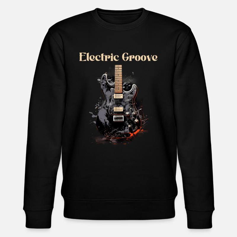 Elektrische Rille - Stanley/Stella Unisex Bio-Sweatshirt CHANGER  - Schwarz