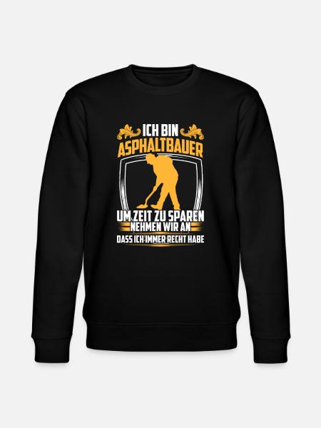 Asphalt builder is always right road builder - Stanley/Stella CHANGER Unisex Organic Sweatshirt - black
