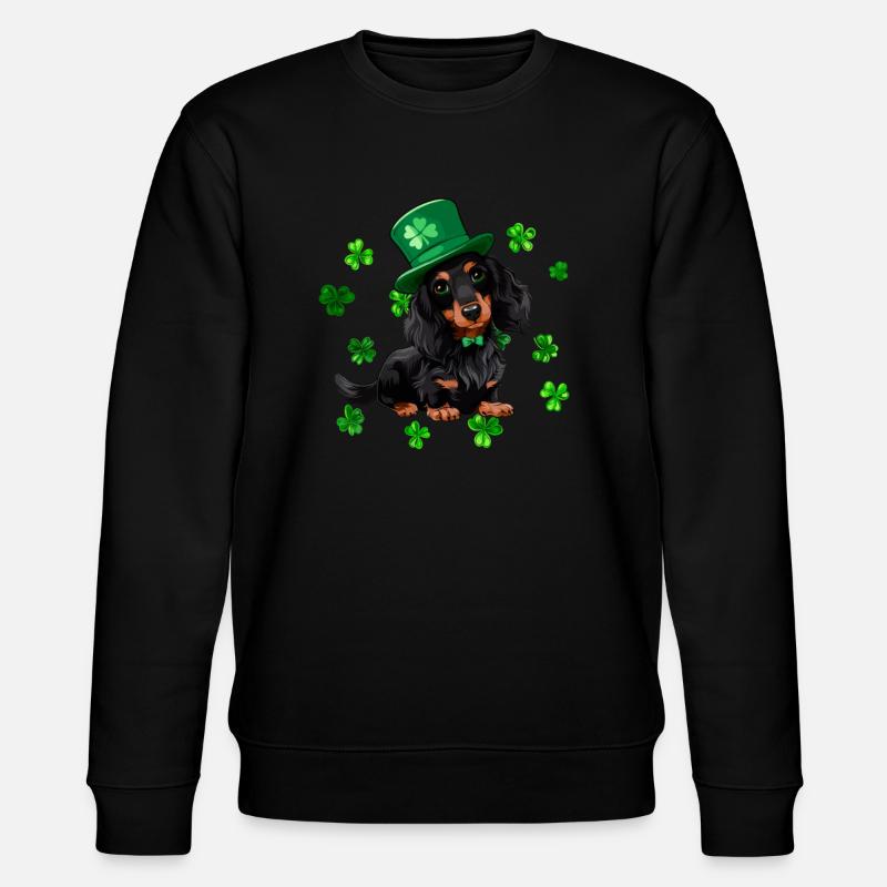 Teckel St Patrick’s Day Shamrock - Sweat bio CHANGER Stanley/Stella Unisexe - noir