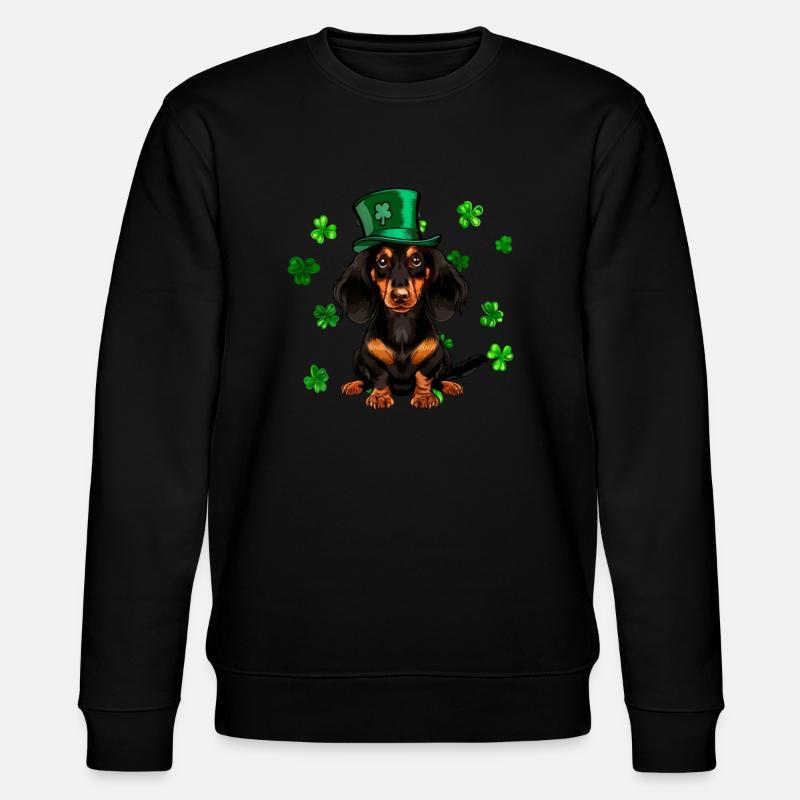 Teckel St Patrick’s Day Shamrock - Sweat bio CHANGER Stanley/Stella Unisexe - noir