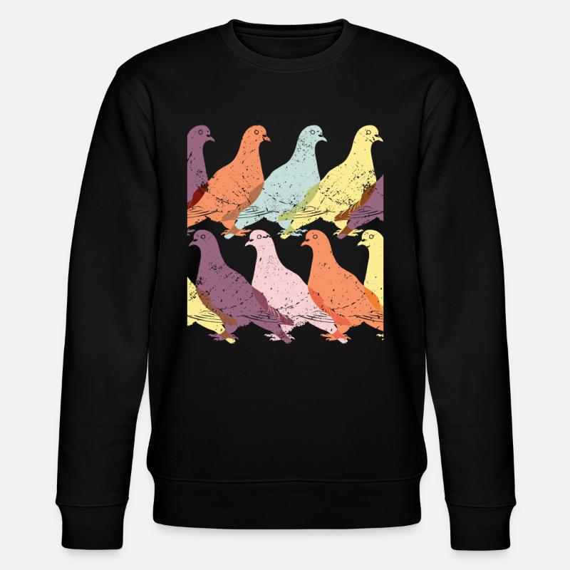 Taube Vogel Columbidae Tauben - Stanley/Stella Unisex Bio-Sweatshirt CHANGER  - Schwarz