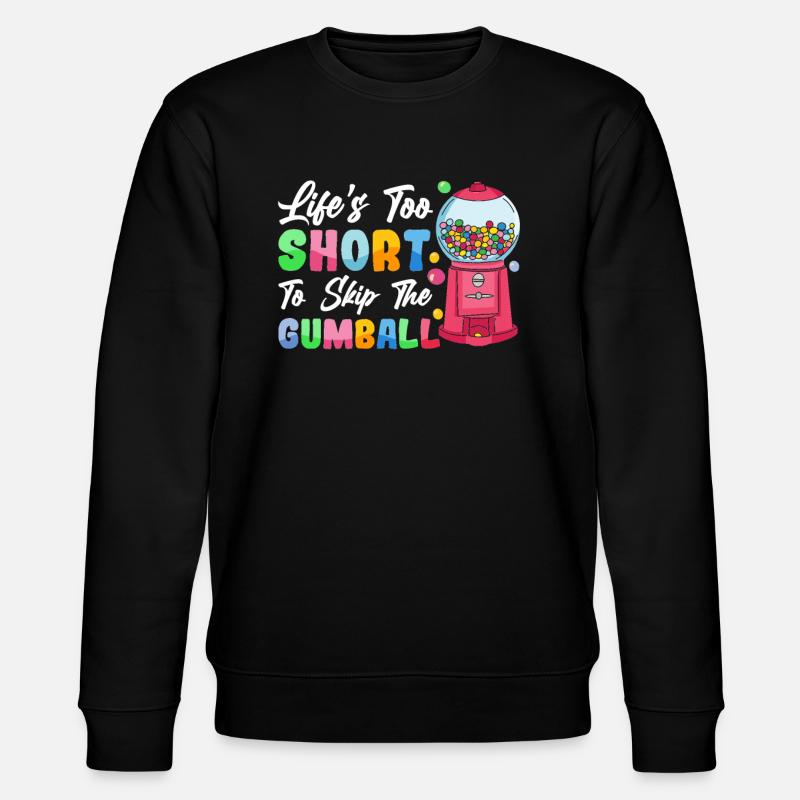 Funny chewing gum machine - Stanley/Stella CHANGER Unisex Organic Sweatshirt - black