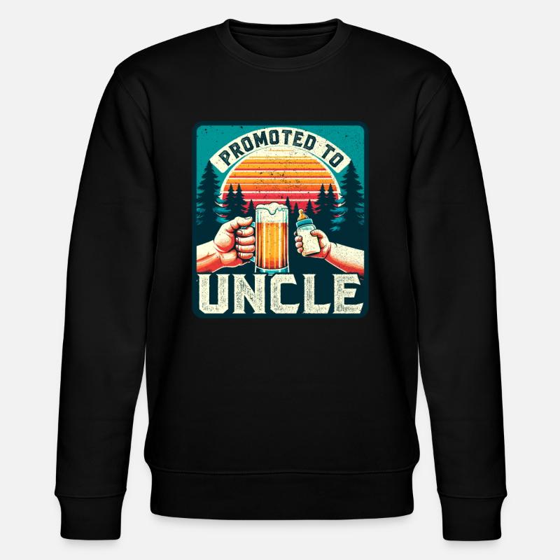 Werdender Onkel loading Zukünftiger Onkel - Stanley/Stella Unisex Bio-Sweatshirt CHANGER  - Schwarz