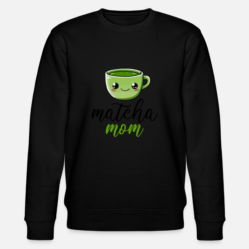 Matcha mom, matcha - Stanley/Stella CHANGER Unisex Organic Sweatshirt - black