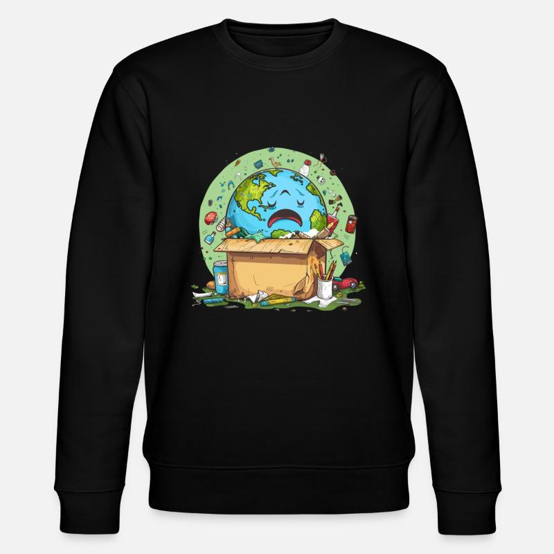 Anti Littering No Environment Recycle - Stanley/Stella Unisex Bio-Sweatshirt CHANGER  - Schwarz
