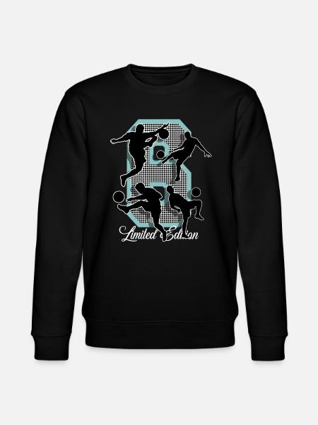 6th Birthday Football - Stanley/Stella CHANGER Unisex Organic Sweatshirt - black