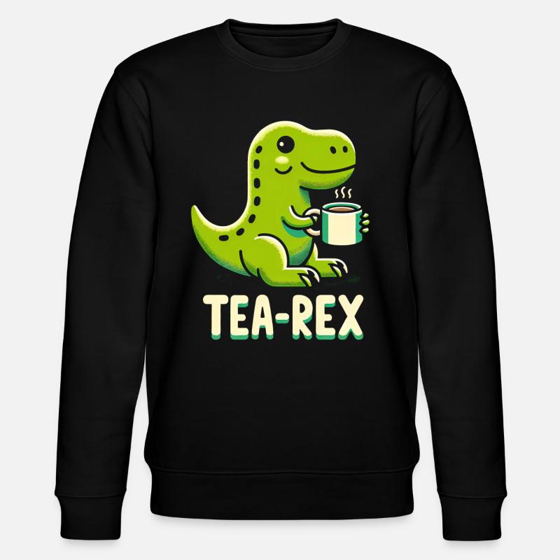 TEA-REX - Thé de dinosaure - Sweat bio CHANGER Stanley/Stella Unisexe - noir