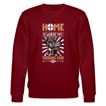 Home - Treeing Cur - Stanley/Stella CHANGER Unisex Organic Sweatshirt - burgundy - Front - Nik (191cm) & Marisol (170cm)