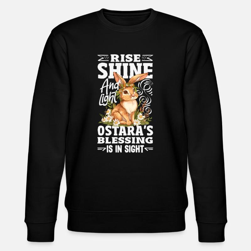 Easter Eostre Pagan Spring - Stanley/Stella CHANGER Unisex Organic Sweatshirt - black