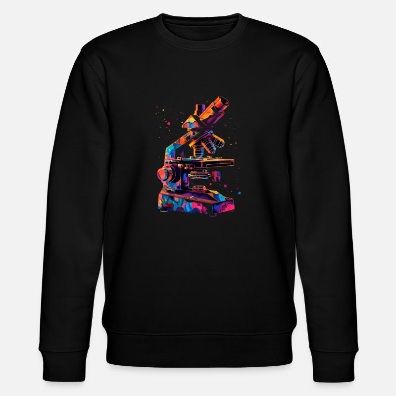 Microscopy Scientist Biologist Microscope - Stanley/Stella CHANGER Unisex Organic Sweatshirt - black