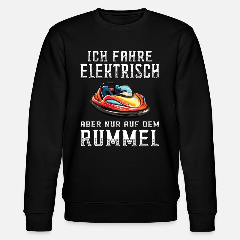 Ich fahre Elektrisch Kirmes Autoscooter - Stanley/Stella Unisex Bio-Sweatshirt CHANGER  - Schwarz